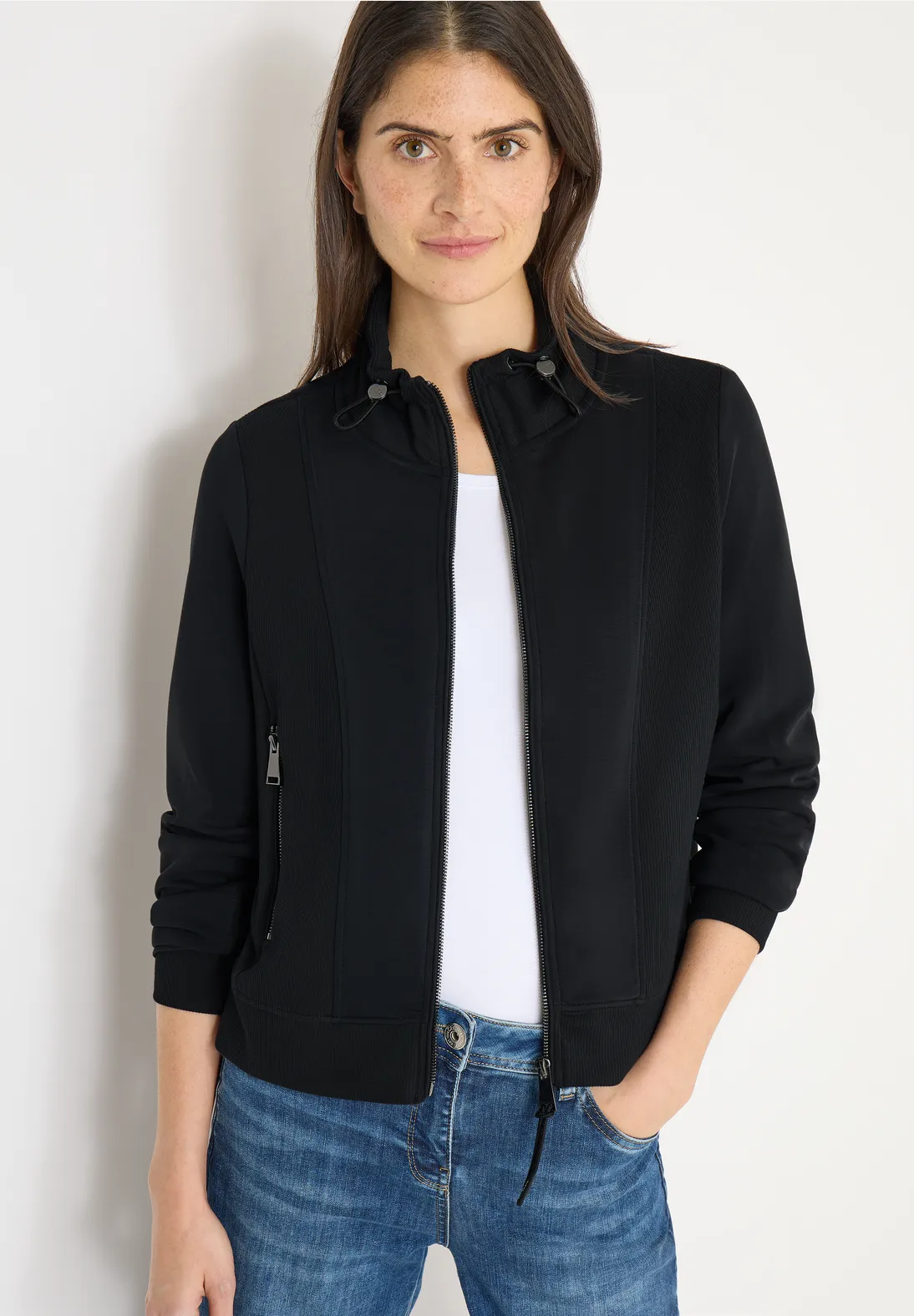 Cecil Sporty Sweatjacket - Black