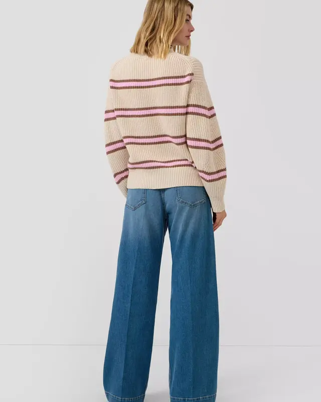 S. Oliver Strickpullover mit Rollkragen - Beige