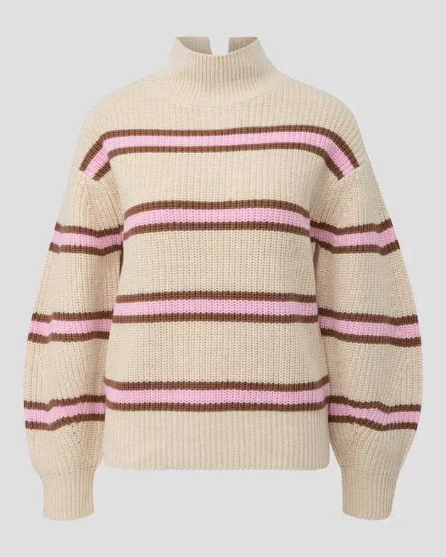 S. Oliver Strickpullover mit Rollkragen - Beige