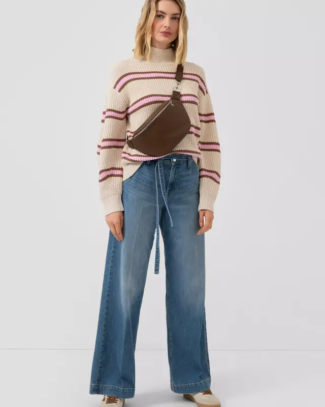 S. Oliver Strickpullover mit Rollkragen - Beige