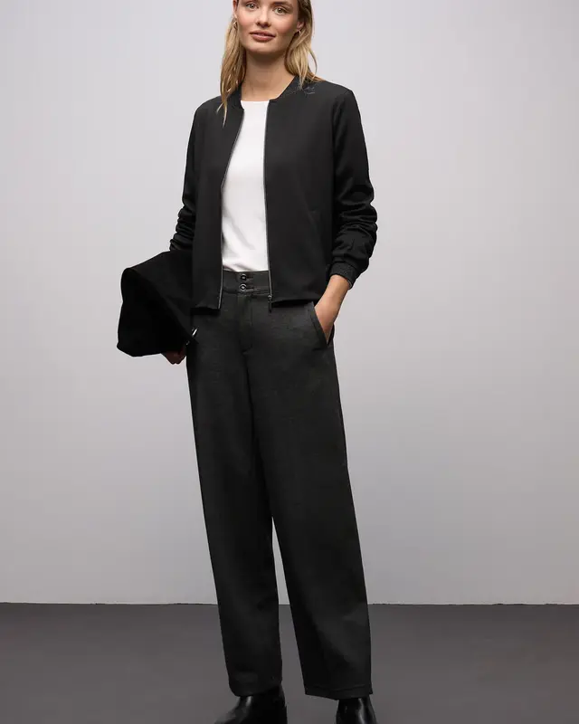 Street One Blouson mit Glitzerdetails - Black