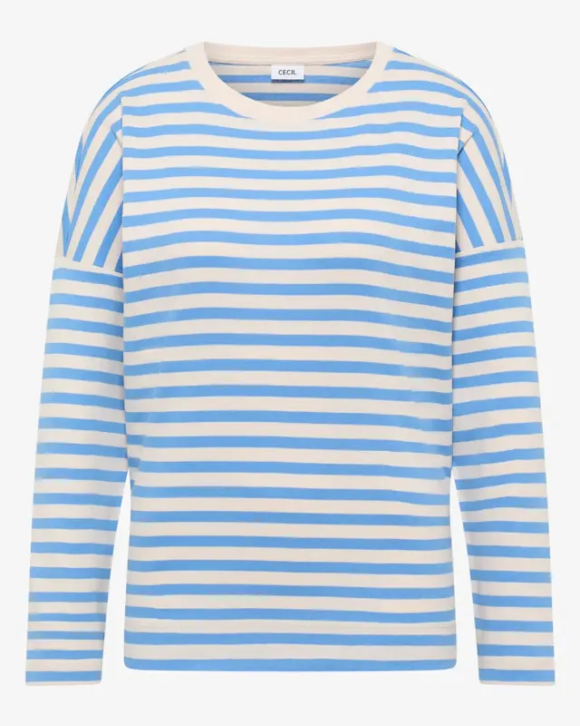 Cecil Striped Shirt - Fountain Blue