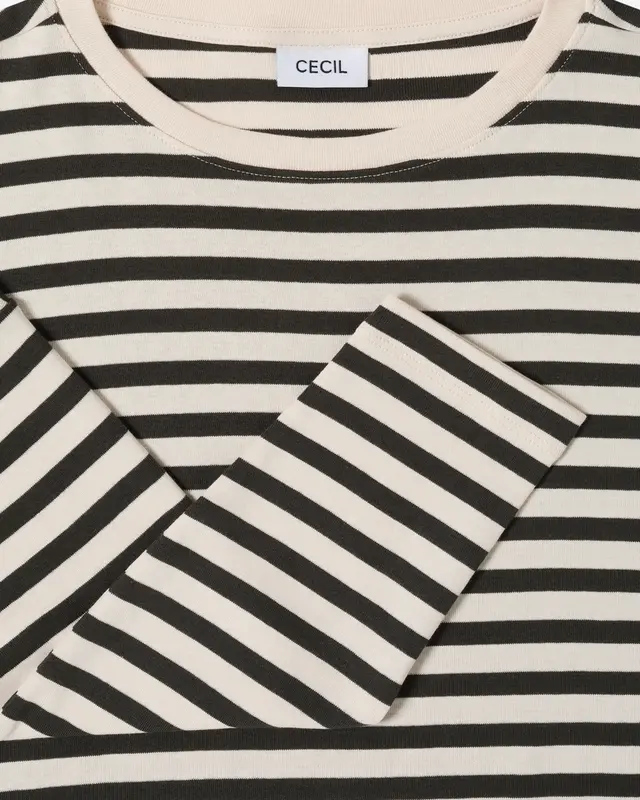 Cecil Striped Shirt - Raw Khaki