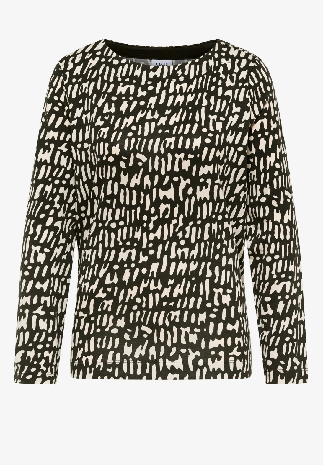 Cecil Shirt met Patroon - Raw Khaki