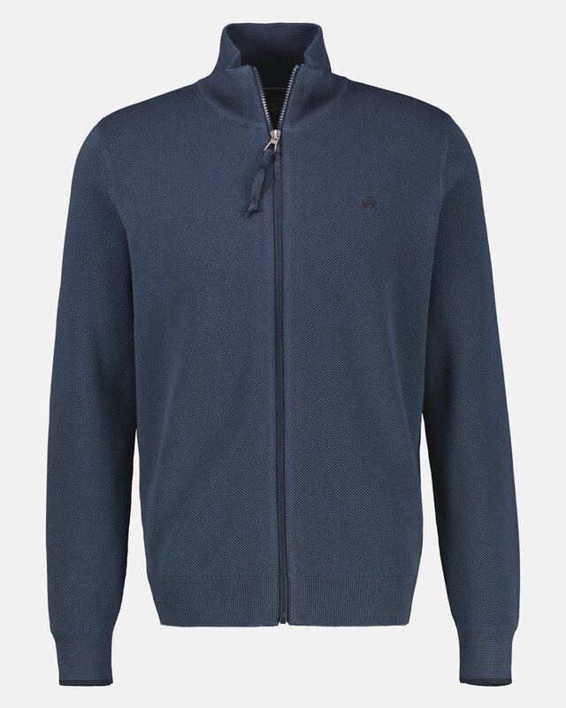 Lerros Cardigan, Standing Collar - Classic Navy
