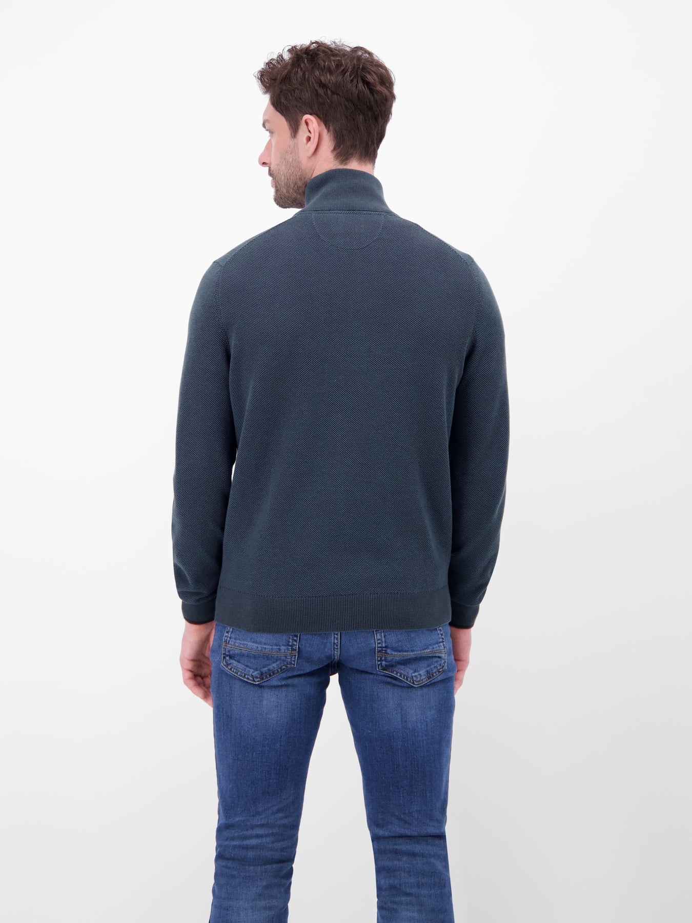 Lerros Cardigan, Standing Collar - Classic Navy