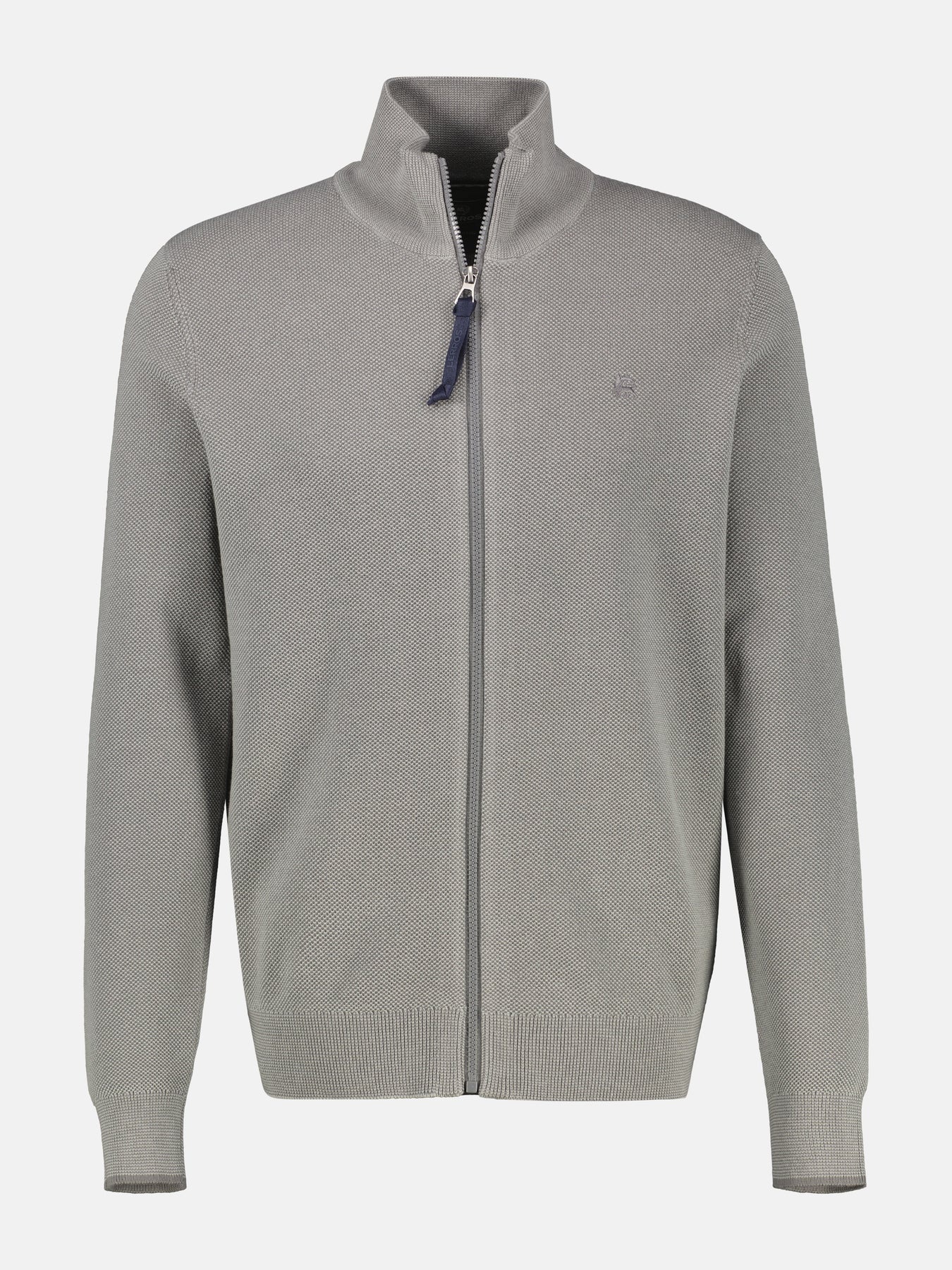 Lerros Cardigan, Standing Collar - Basalt Grey