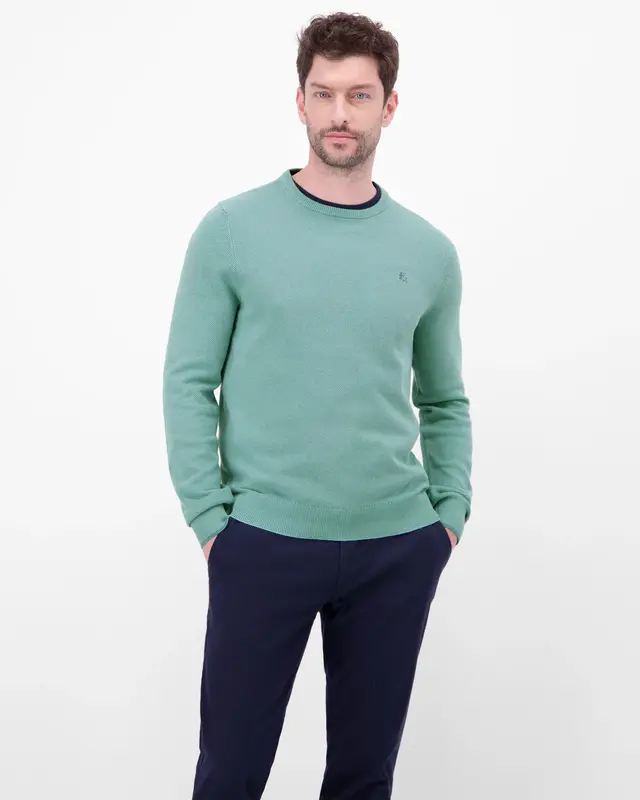 Lerros Two-Tone Pullover - Arctic Blue