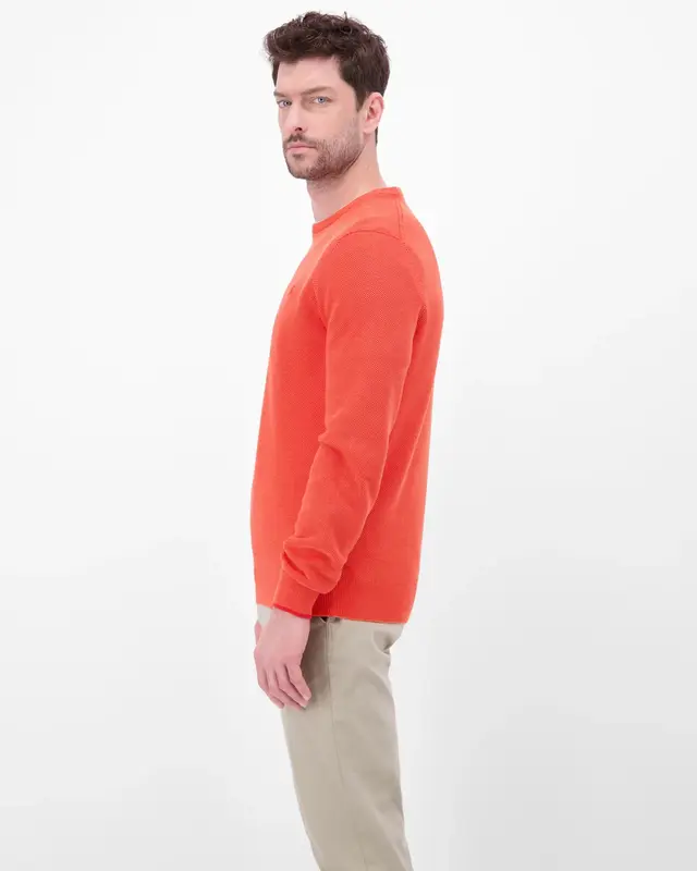 Lerros Two-Tone Pullover - Vivid Red