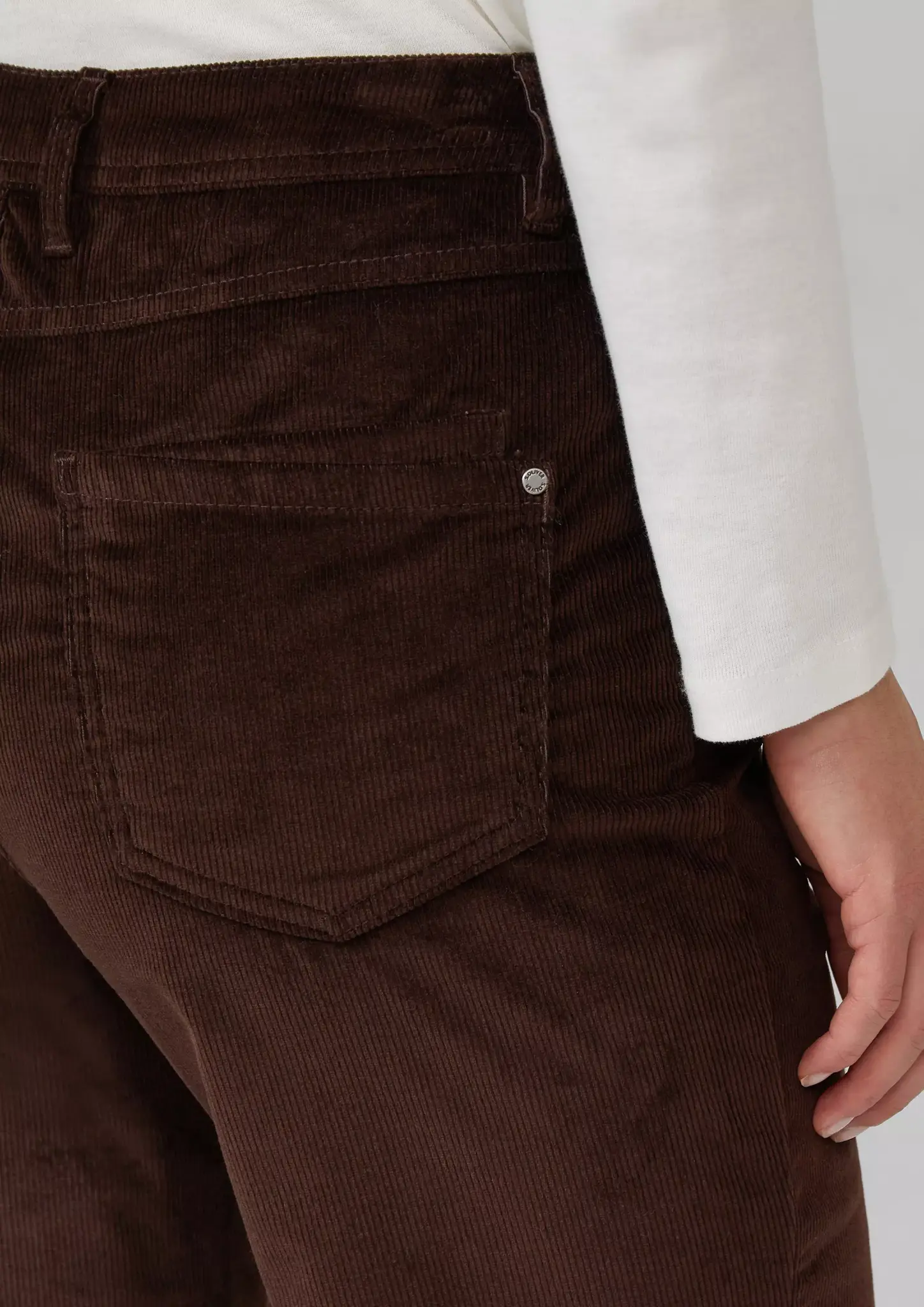 S. Oliver Corduroy Pants, Straight Leg - Brown - Cotton Blues