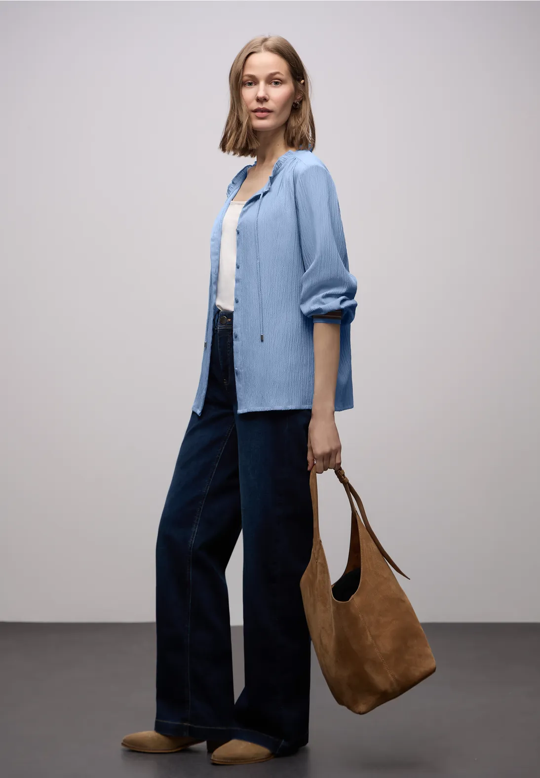 Street One Tunic with Tapedetails - Frosted Blue