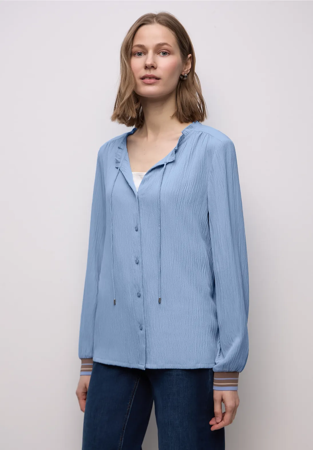 Street One Tunic with Tapedetails - Frosted Blue