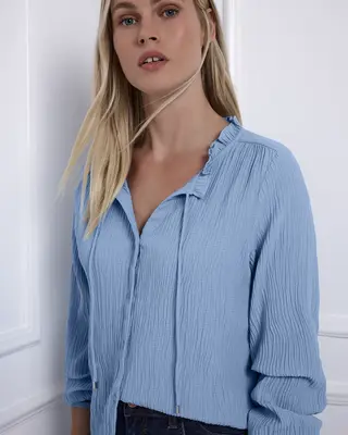 Street One Tuniek met Tapingdetails - Frosted Blue