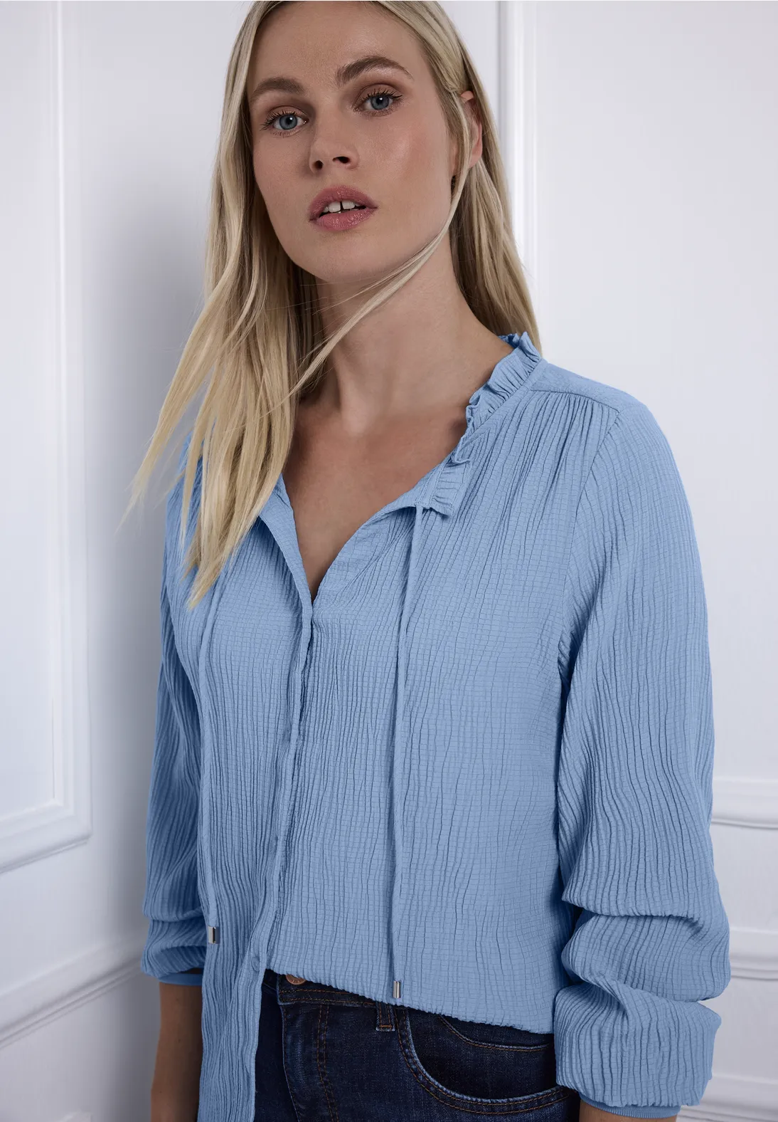 Street One Tunic with Tapedetails - Frosted Blue