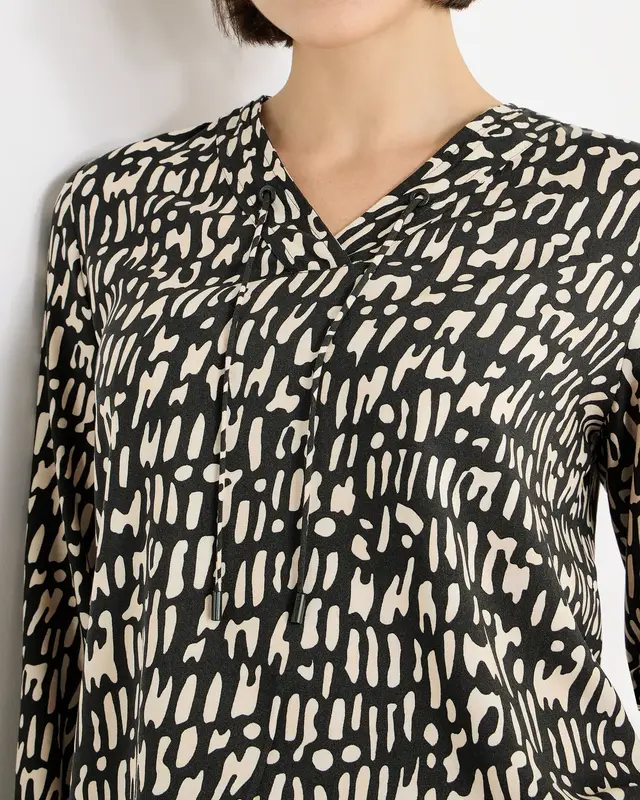 Cecil Blouse with Drawstring - Raw Khaki