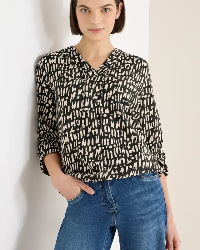 Cecil Blouse met Trekkoord - Raw Khaki