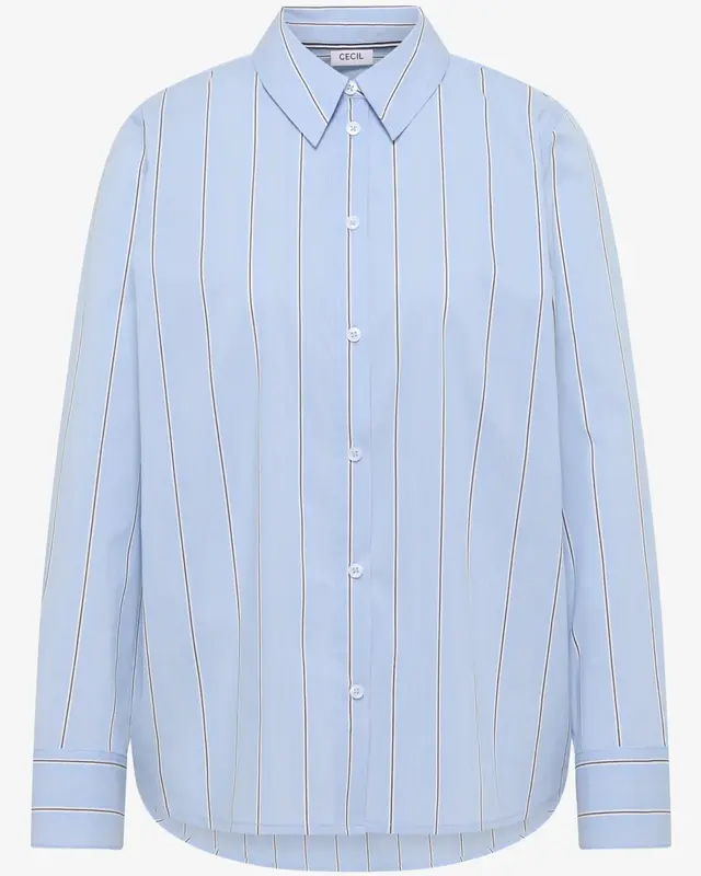 Cecil Overhemd Blouse, Gestreept - Fountain Blue
