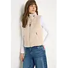 Structuremix Corduroy Vest - Pearl Beige