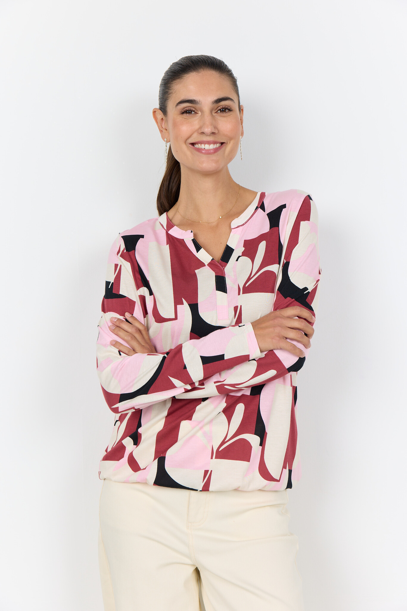 Soyaconcept Shirt Felicity AOP 531 - Rose Combi