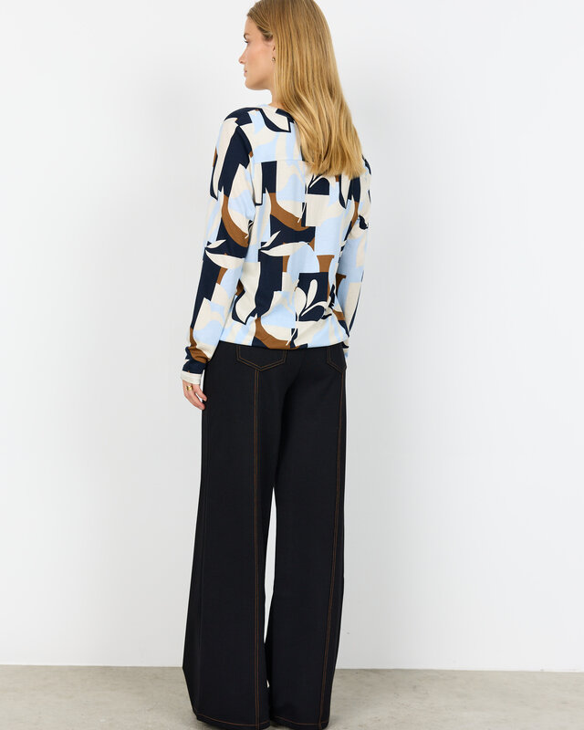 Soyaconcept Shirt Felicity AOP 531 - Windsurfer Blue Combi