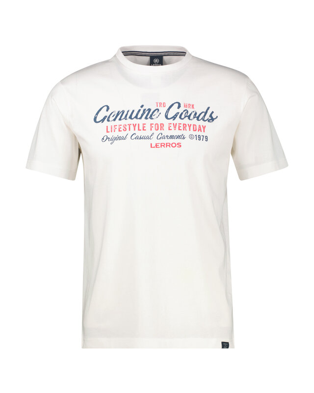 Lerros T-Shirt mit Print - Broken White