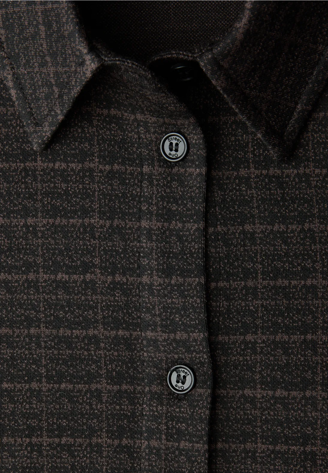 Street One Checkered Shirtblouse - Black