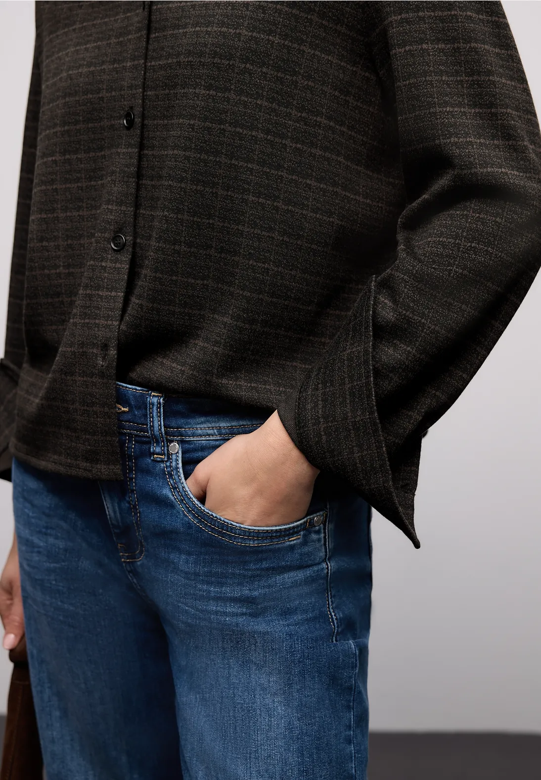 Street One Checkered Shirtblouse - Black