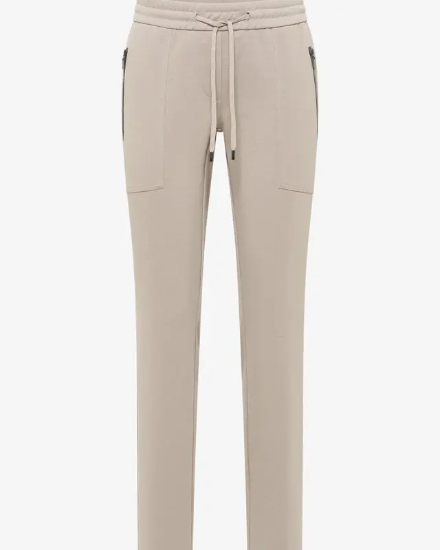 Cecil Casual Fit Broek Tracey - Urban Taupe Melange