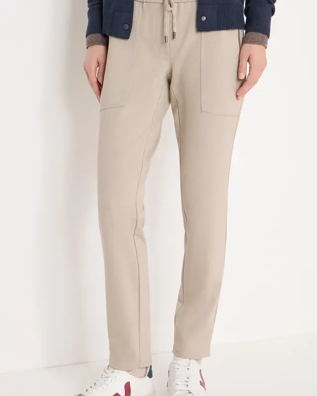 Cecil Casual Fit Pants Tracey - Urban Taupe Melange