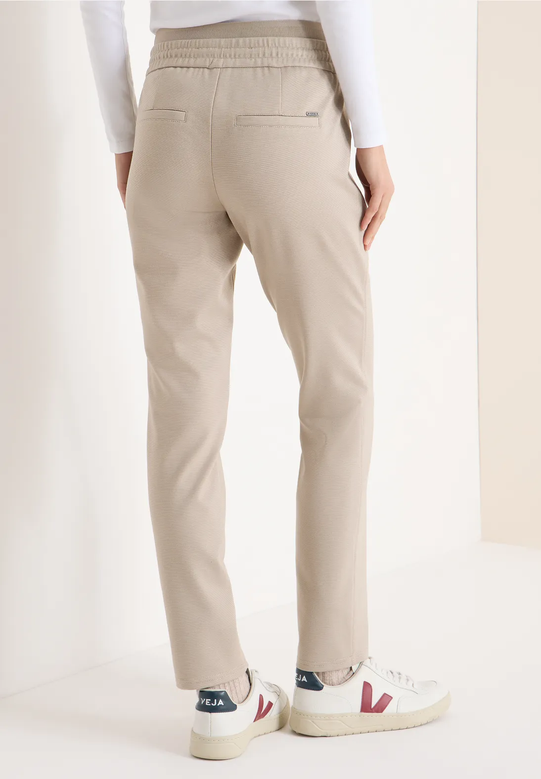 Cecil Casual Fit Broek Tracey - Urban Taupe Melange