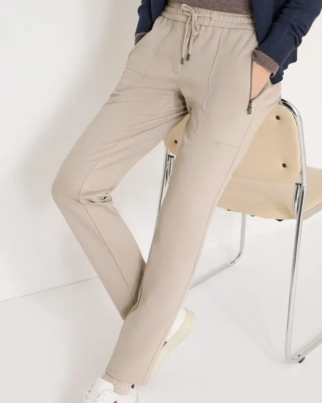 Cecil Casual Fit Pants Tracey - Urban Taupe Melange