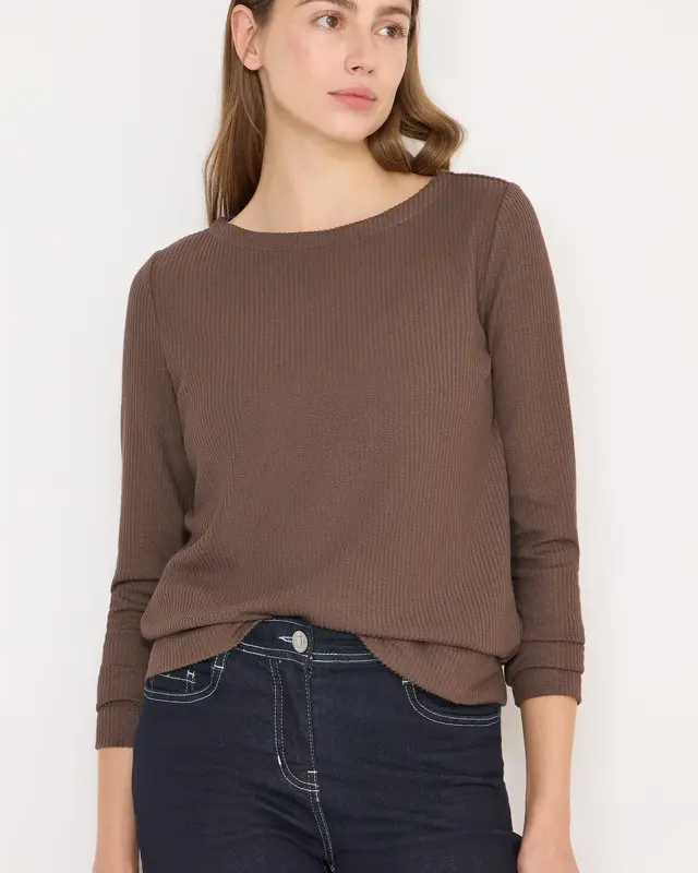 Cecil Shirt mit Struktur - Urban Taupe