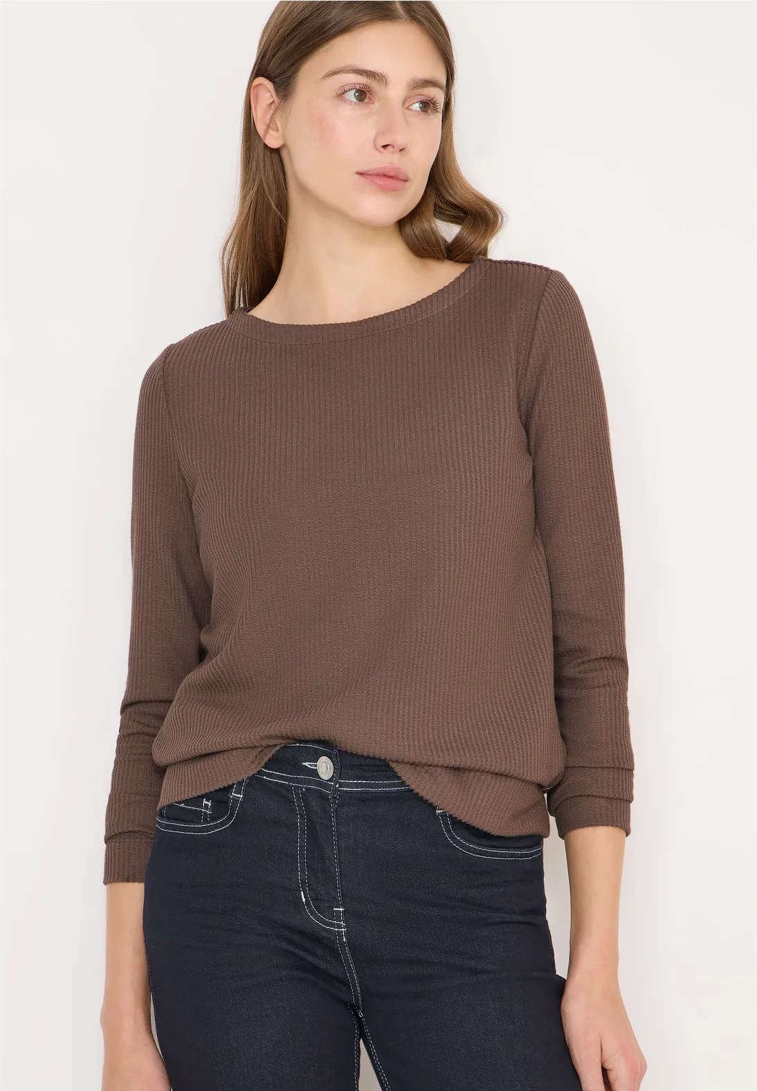 Cecil Shirt met Structuur - Urban Taupe