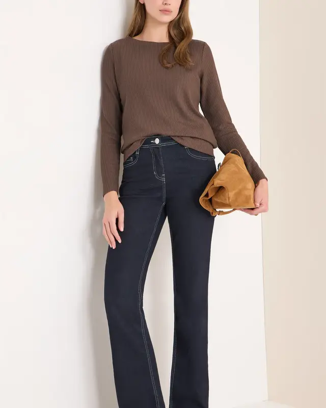 Cecil Shirt mit Struktur - Urban Taupe