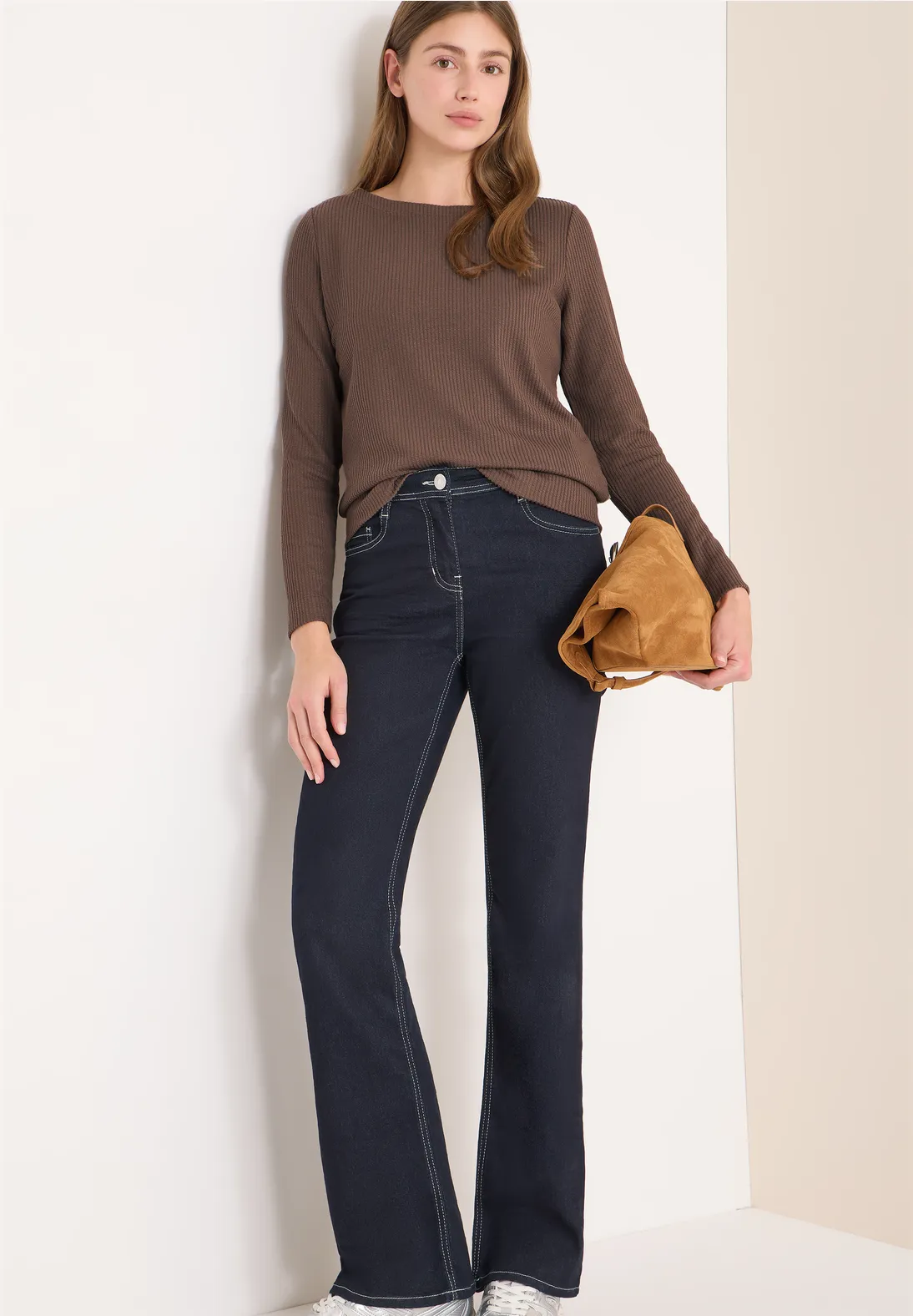 Cecil Shirt met Structuur - Urban Taupe