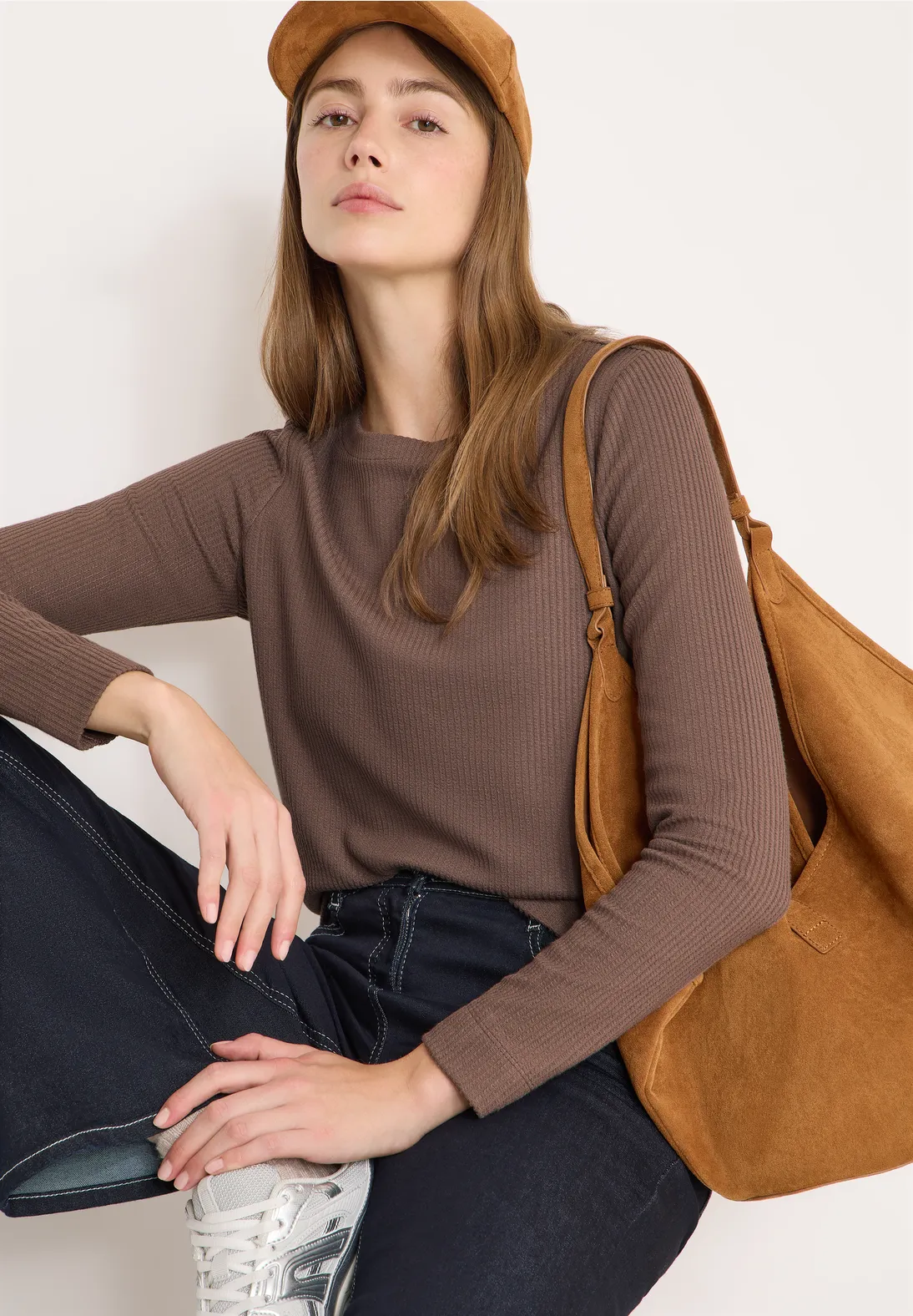 Cecil Shirt met Structuur - Urban Taupe