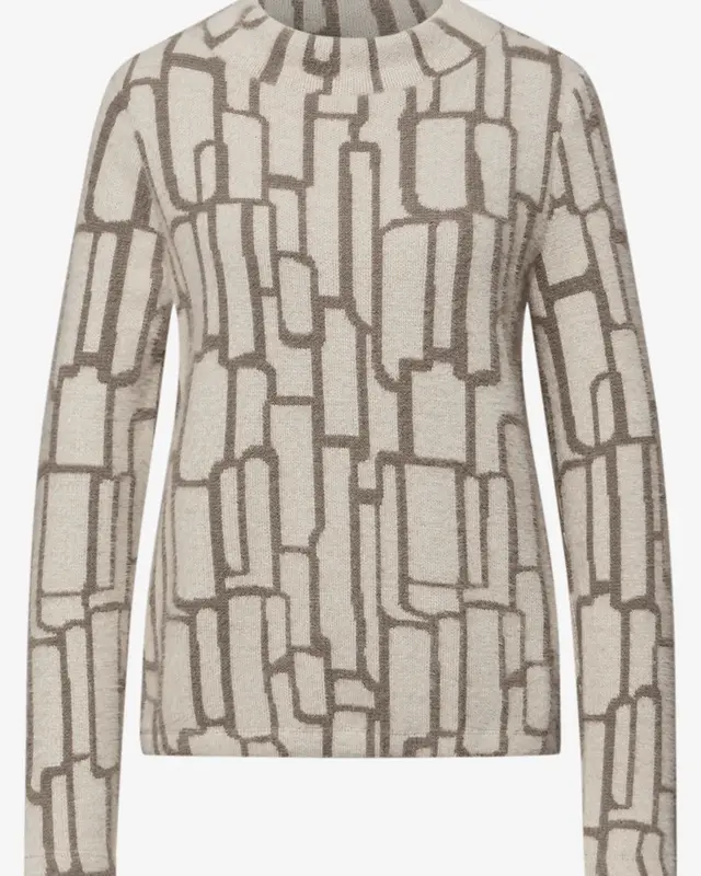 Street One Shirt mit Muster - Soft Beige