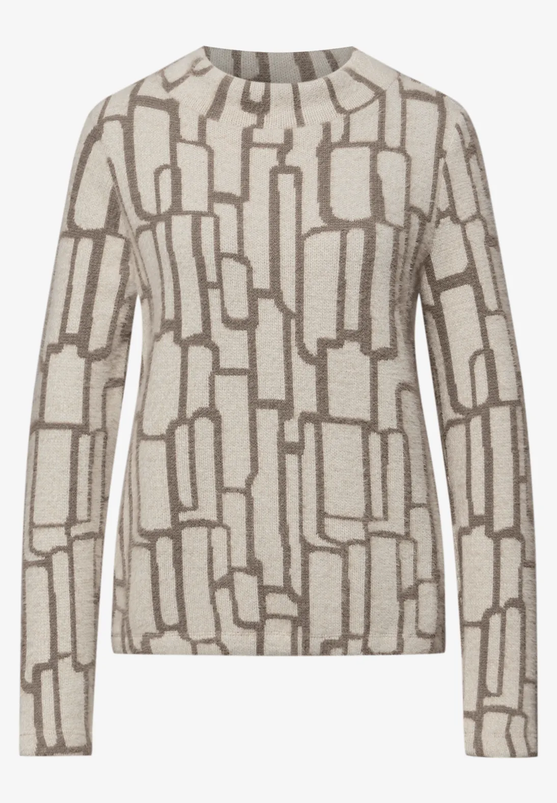 Street One Shirt with Print - Soft Beige