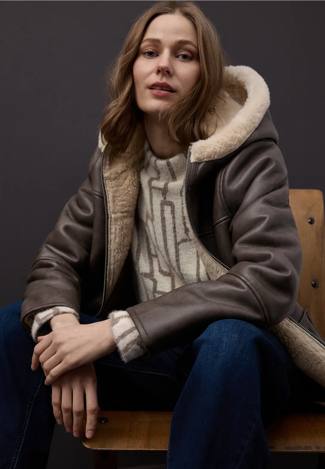 Street One Shirt met Patroon - Soft Beige