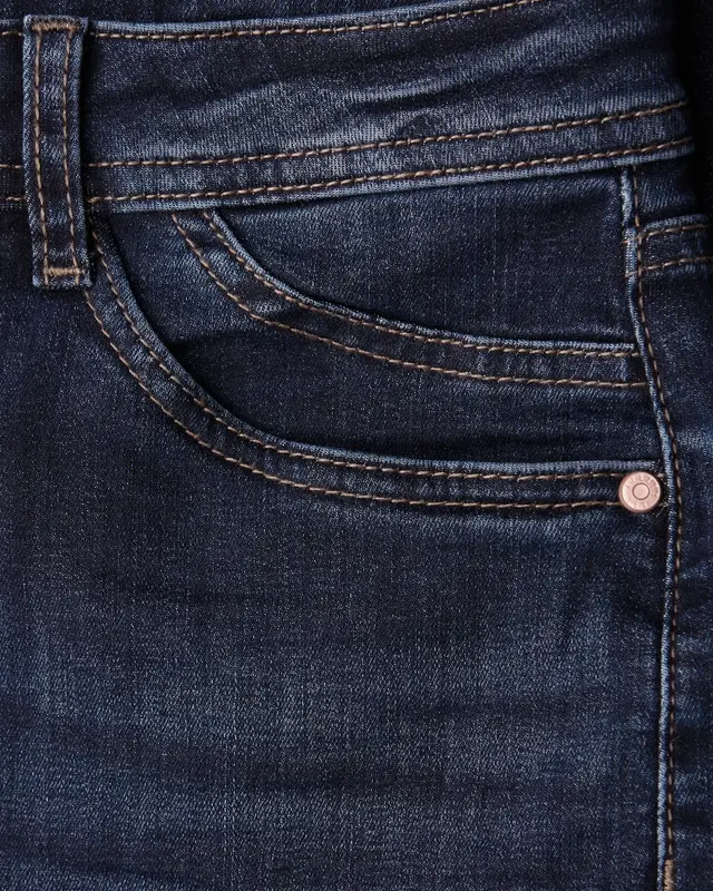 Street One Wide Leg Jeans - Dark Blue Washed