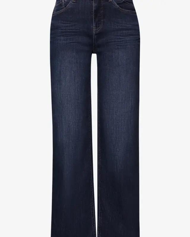 Street One Wide Leg Jeans - Dark Blue Washed