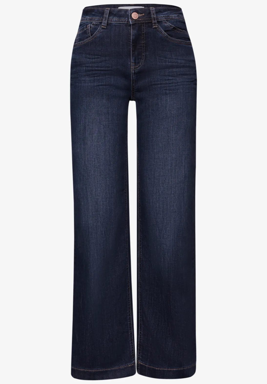 Street One Wide Leg Jeans - Dark Blue Washed