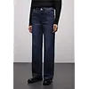 Wide Leg Jeans - Dark Blue Washed