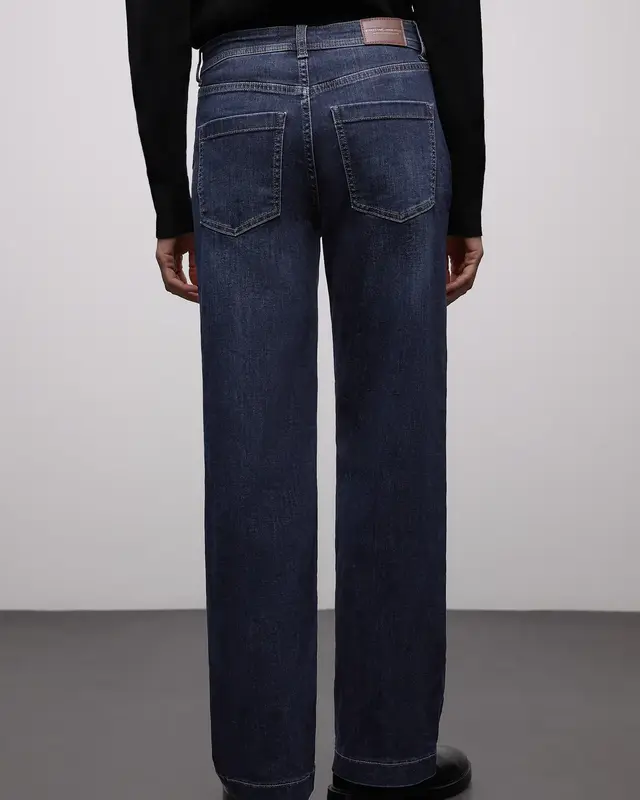 Street One Wide Leg Jeans - Dark Blue Washed