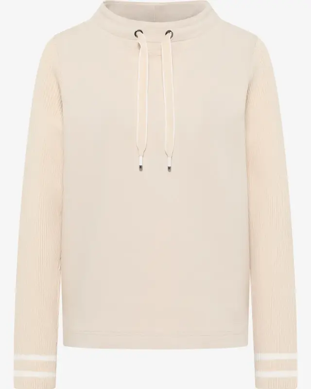 Cecil Sweater met Gebreide Mouwen - Pearl Beige
