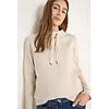 Sweater met Gebreide Mouwen - Pearl Beige