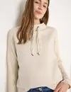 Cecil Sweater met Gebreide Mouwen - Pearl Beige