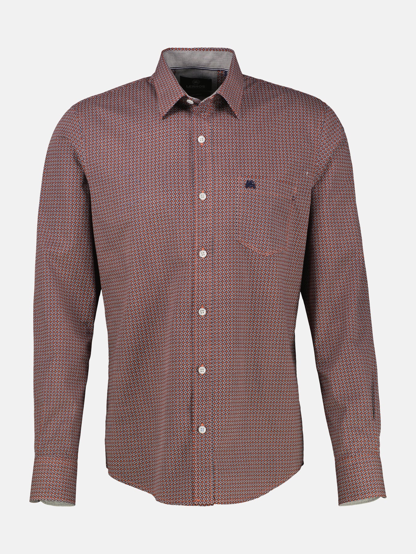 Lerros Overhemd met Print - Vivid Red