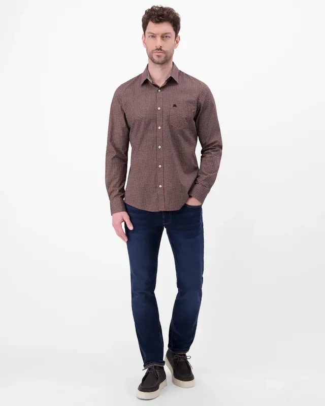 Lerros Hemd mit Print - Vivid Red