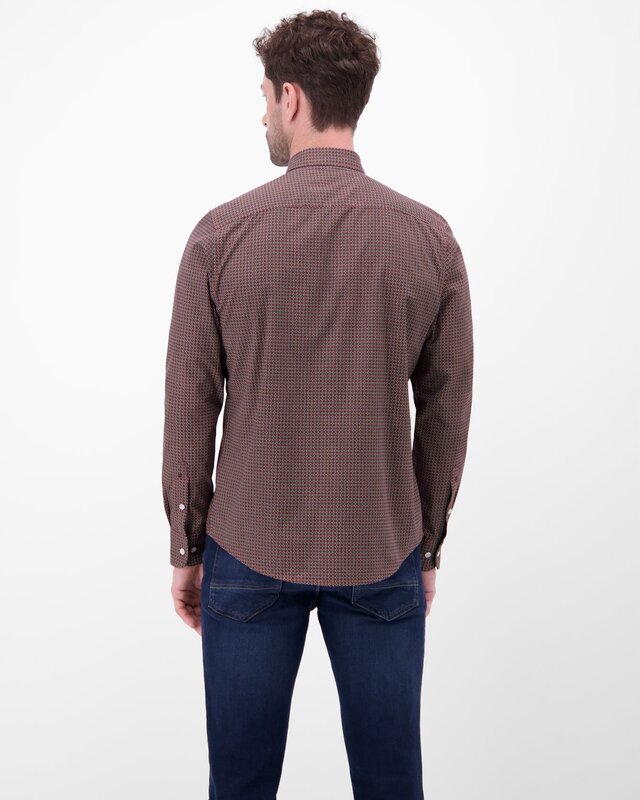 Lerros Overhemd met Print - Vivid Red